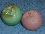 Cannon Ball shakers glazed dusty rose